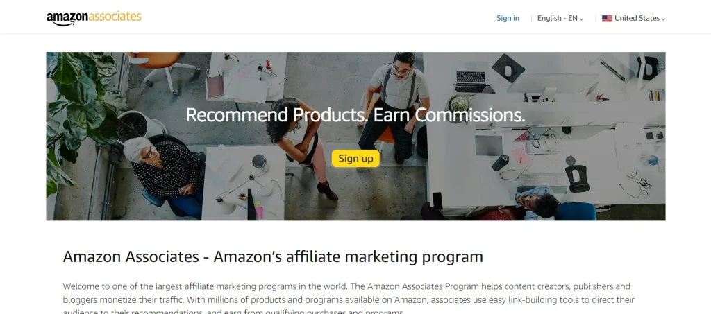 Amazon Associates - Amazon’s affiliate marketing program