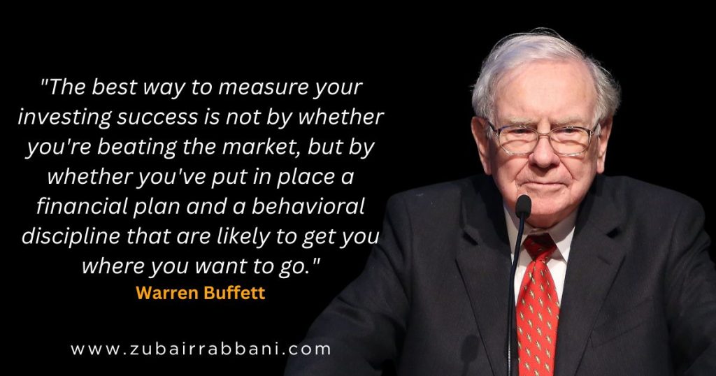 The best way to measure your investing success is not by whether you're beating the market, but by whether you've put in place a financial plan and a behavioral discipline that are likely to get y