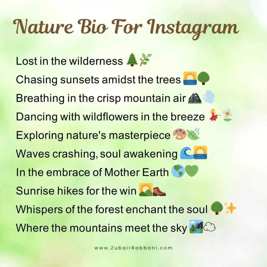 Nature Bio For Instagram