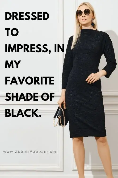 Black Dress Captions For Instagram For Girl