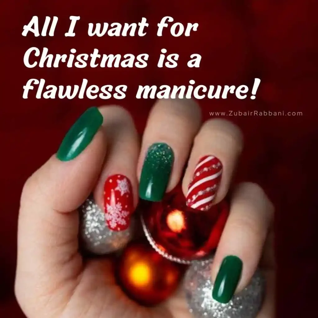 Christmas Nail Captions For Instagram