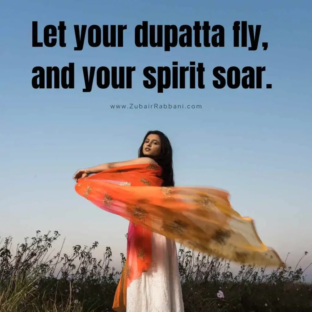 Flying Dupatta Captions For Instagram