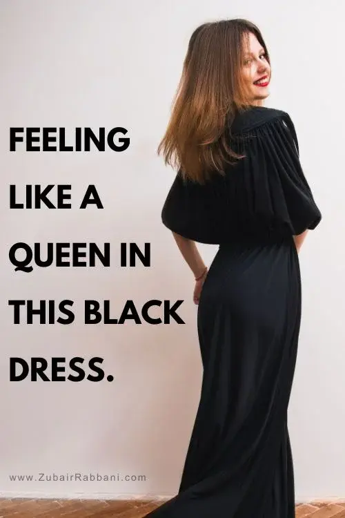 Funny Black Dress Captions