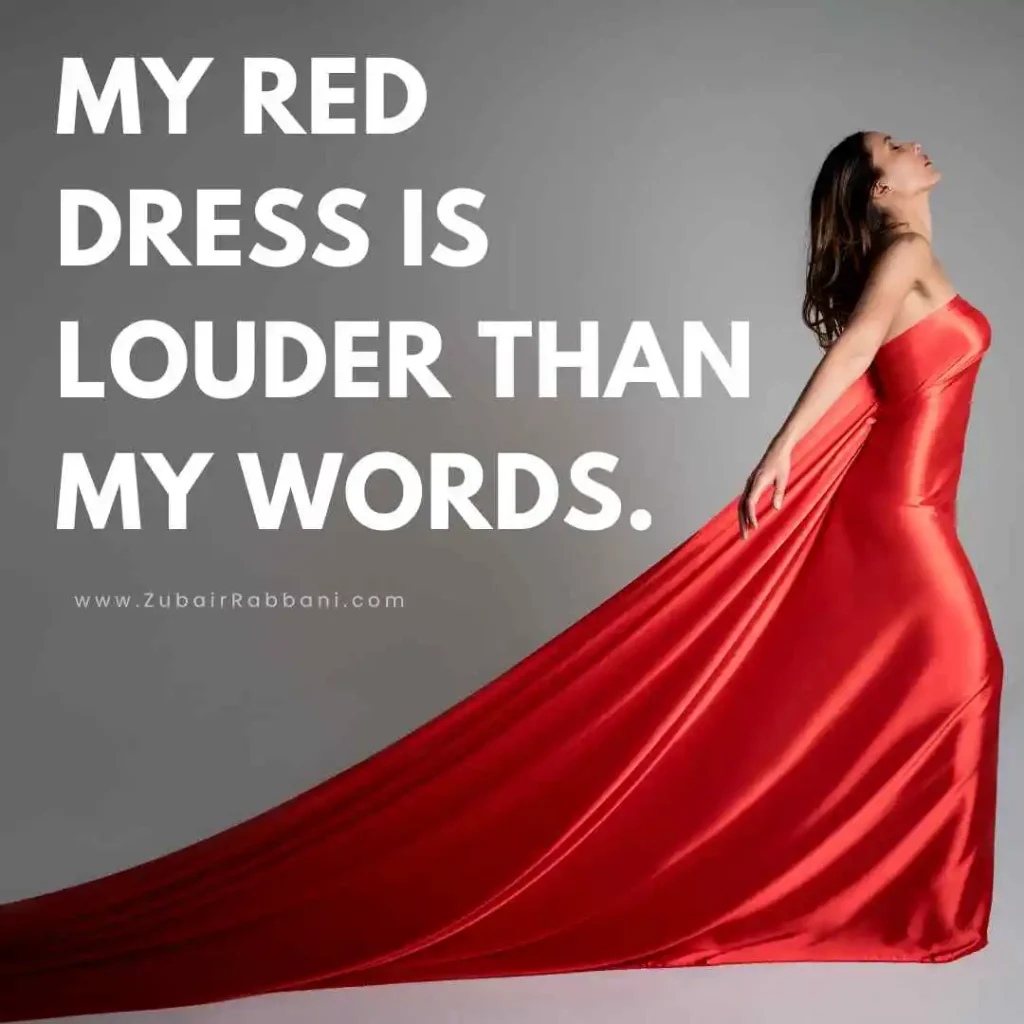 Funny Red Dress Captions For Instagram