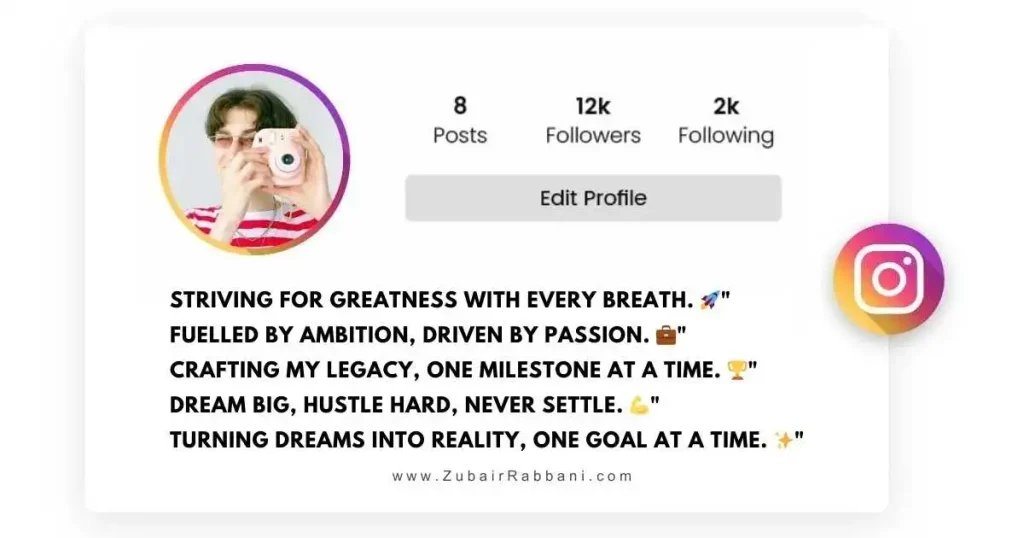 Impressive Instagram Bio For Boys