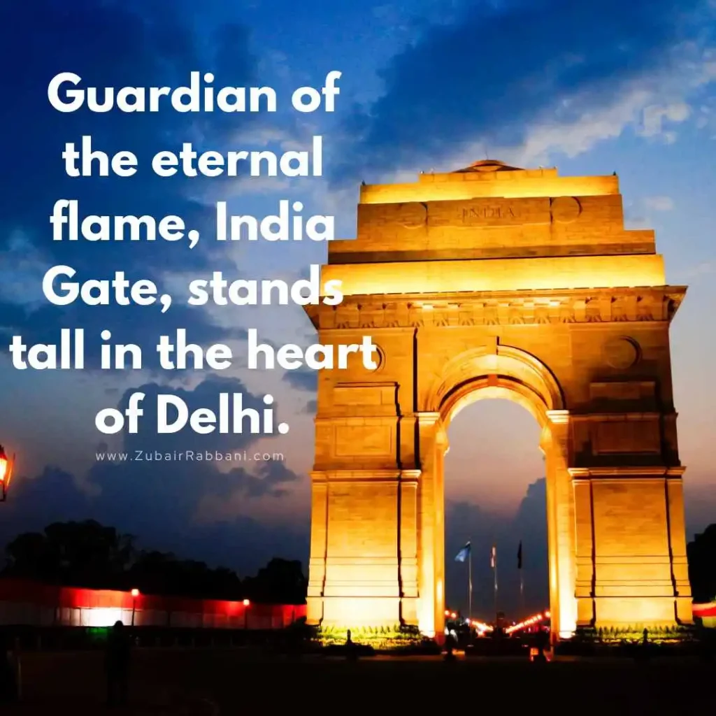 India Gate Captions For Instagram