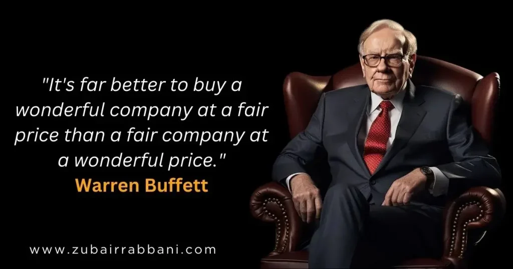 It's far better to buy a wonderful company at a fair price than a fair company at a wonderful price.- Warren Buffett
