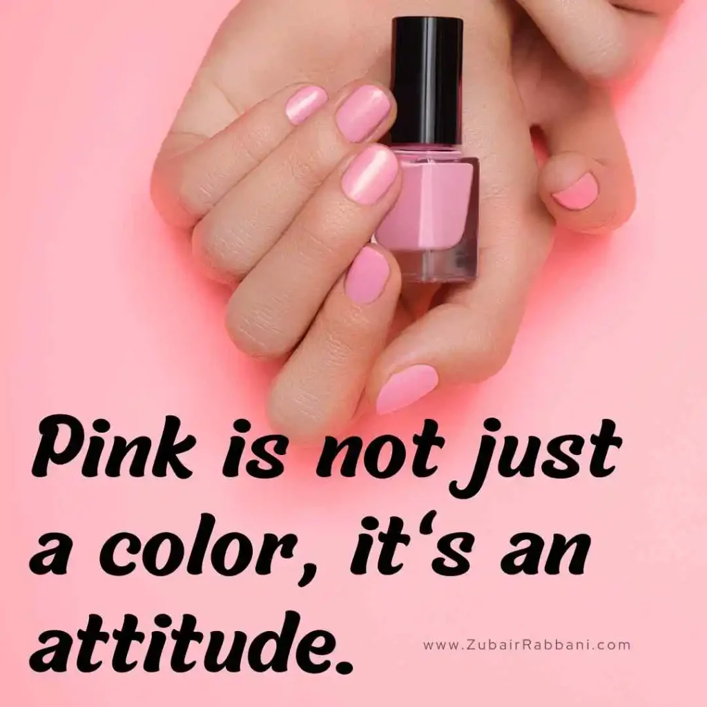 Pink Nail Captions For Instagram