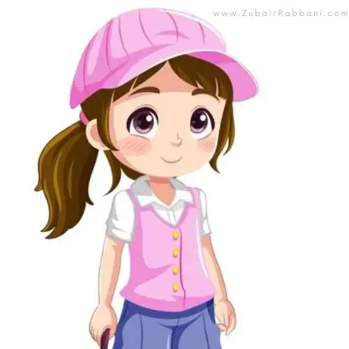 Cute Pink Girls Cartoon DP For WhatsApp