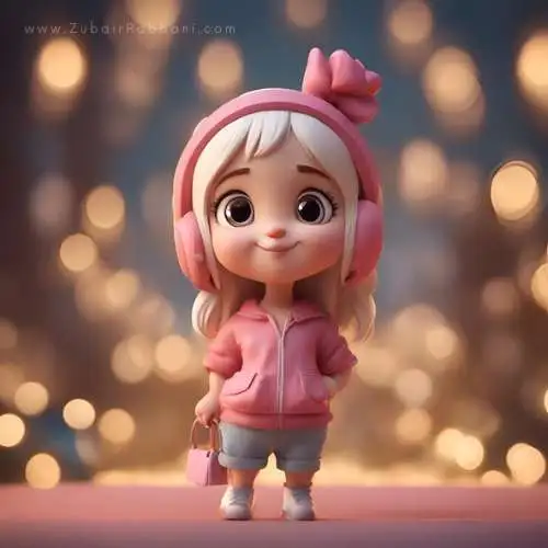 Cute Pink Girls Cute Cartoon DP For WhatsApp