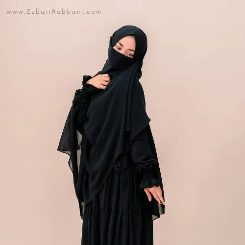 stylish black hijab girl dp