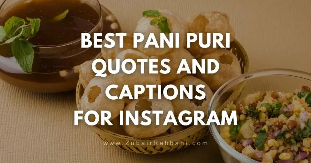 Pani Puri Quotes And Captions