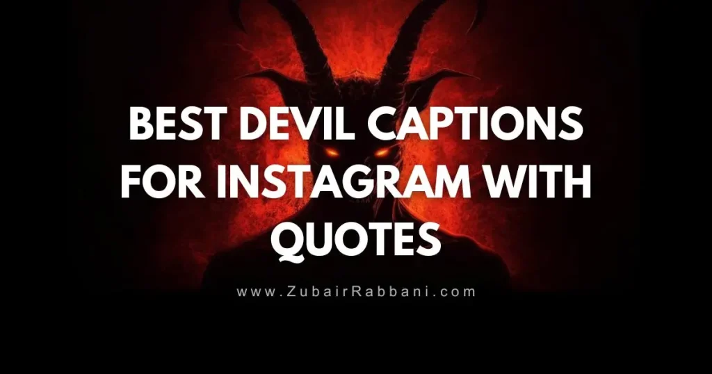 Devil Captions For Instagram With Quotes
