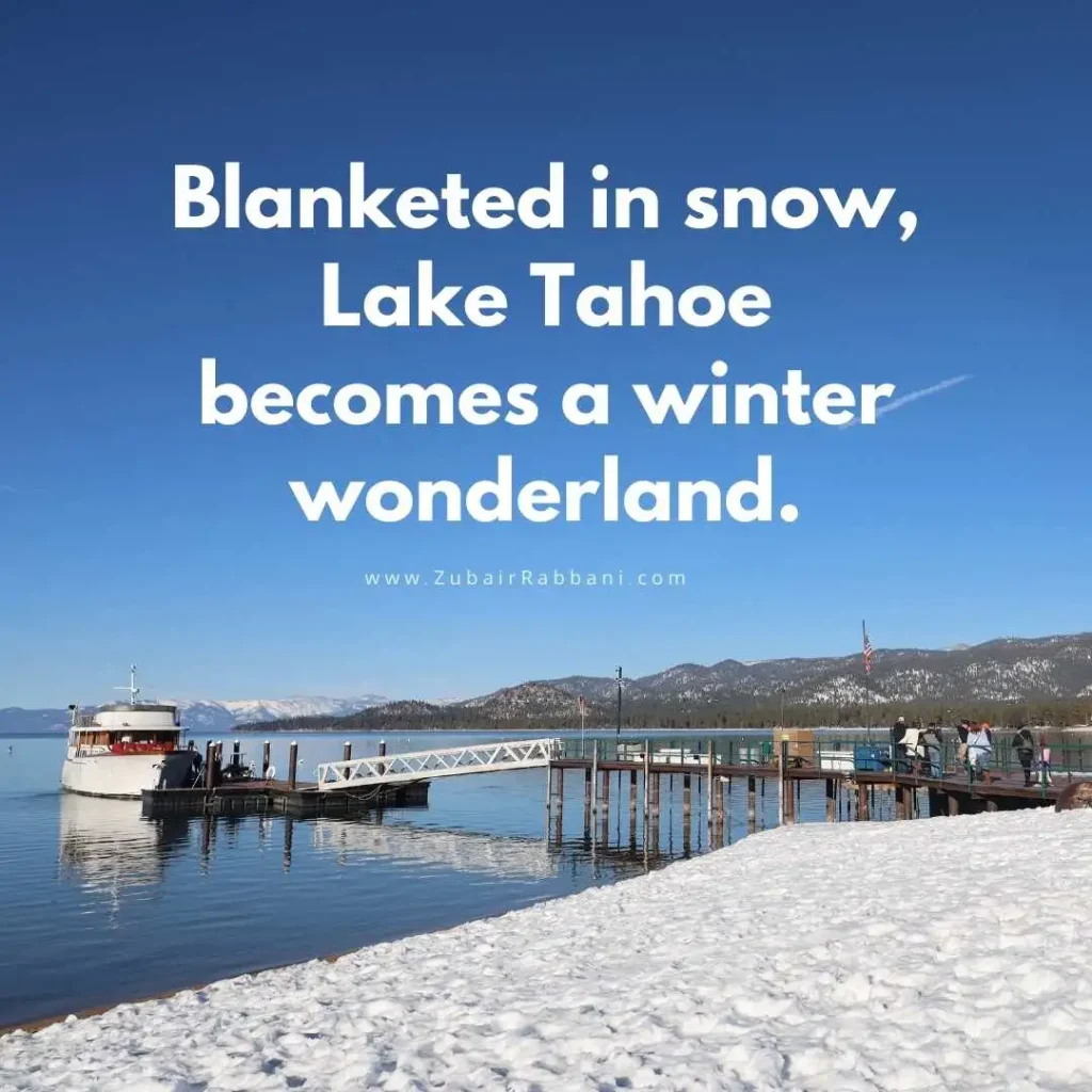 Lake Tahoe Snow Captions