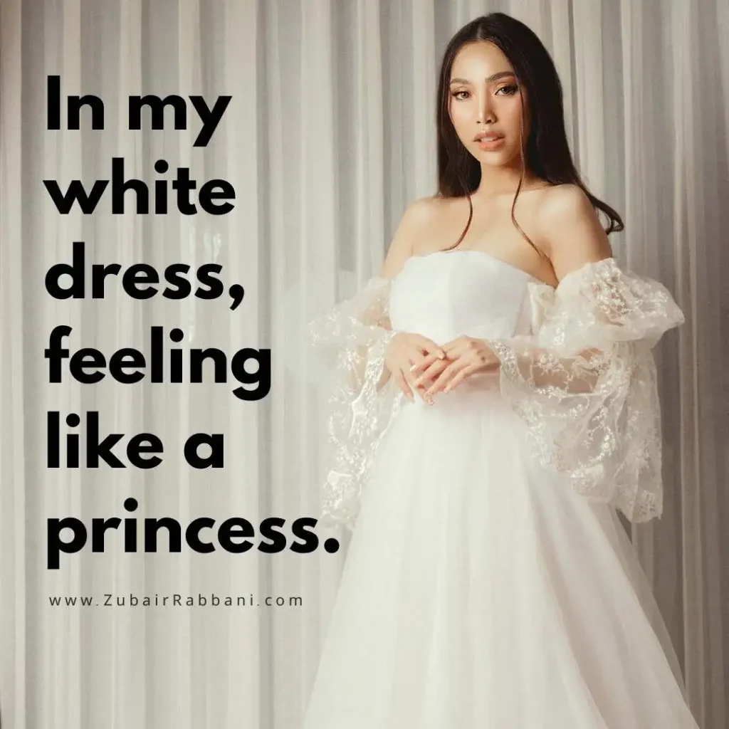 White Dress Captions For Instagram For Girl