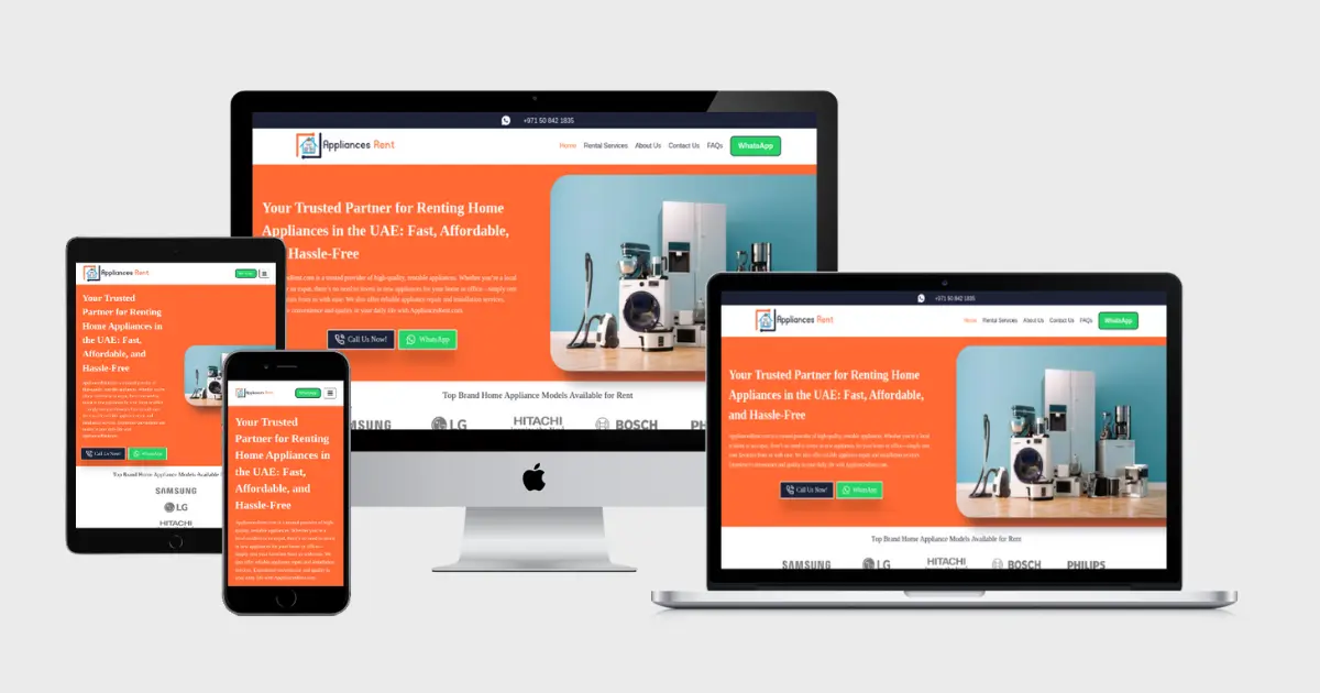 Zubair Rabbani – WordPress Website Designer in Pakistan 15 Appliances Rent Project